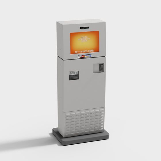 Modern Ticket Vending Machine 3D model