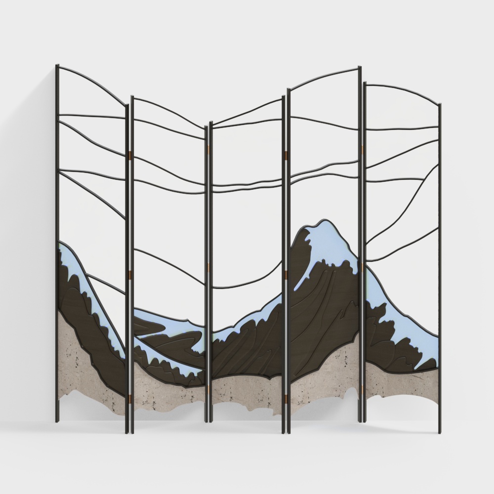 Modern living room screen partition