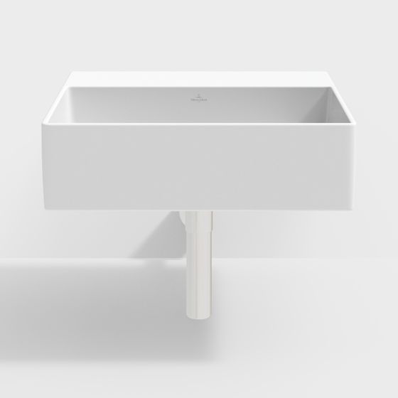 Minimalist Square Cantilever Sink 3D model