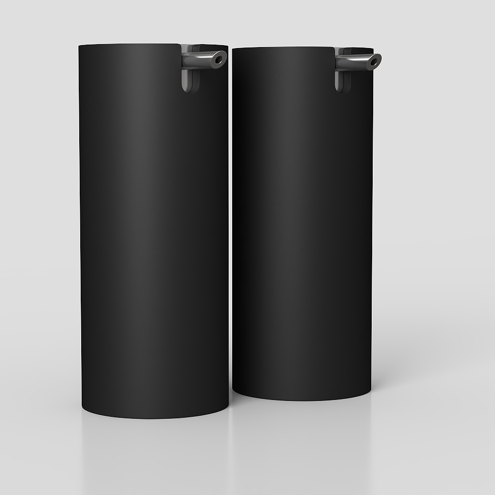 Combinaison de distributeur de savon noir moderne