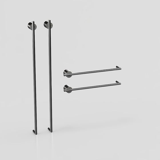 Minimalist Towel Bars 3D model