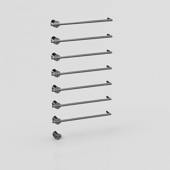 Sleek Modern Towel Rack 3D model