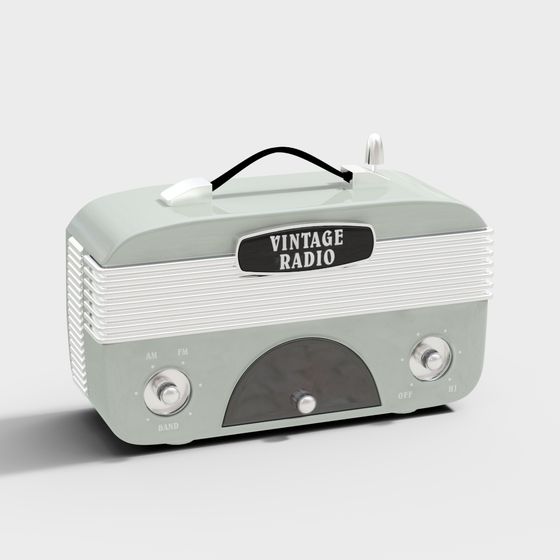Vintage Radio 3D model with Retro Design