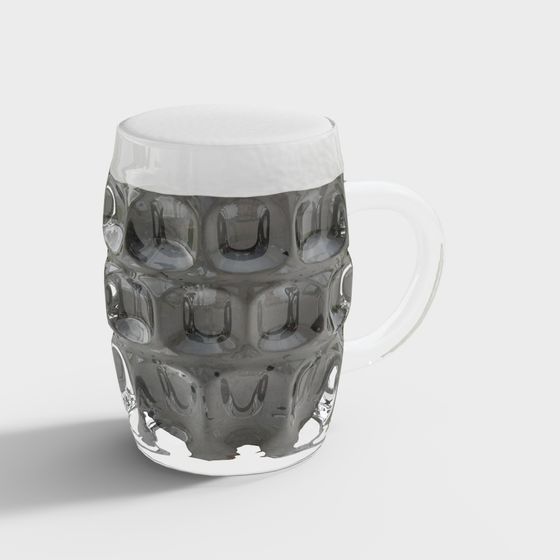 Vintage Industrial Glass Beer Mug 3D model