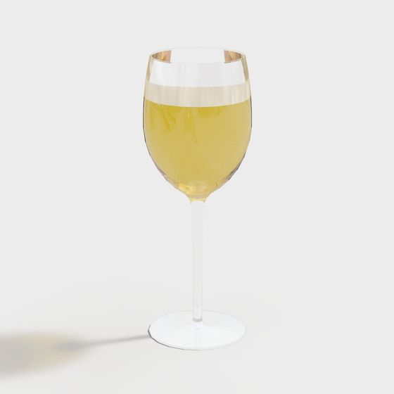 Elegant Low-Poly Glass Cup 3D model