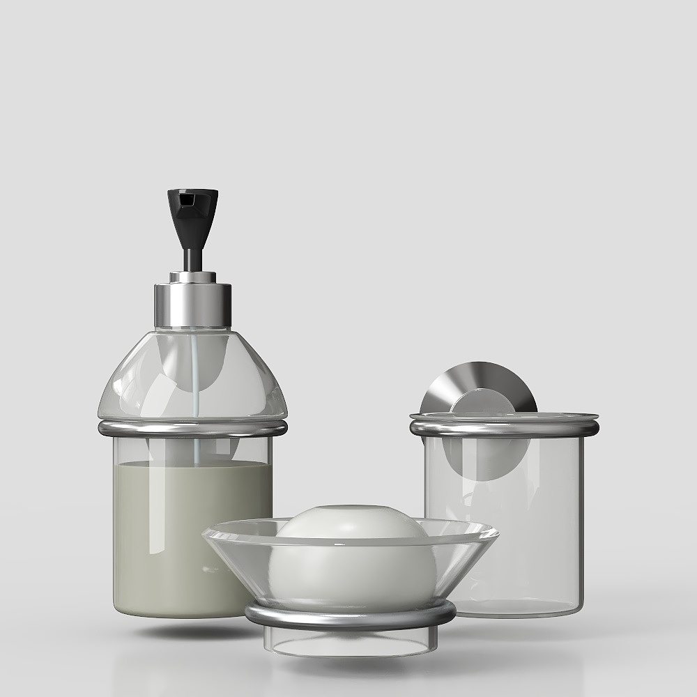 Modern bathroom toiletries