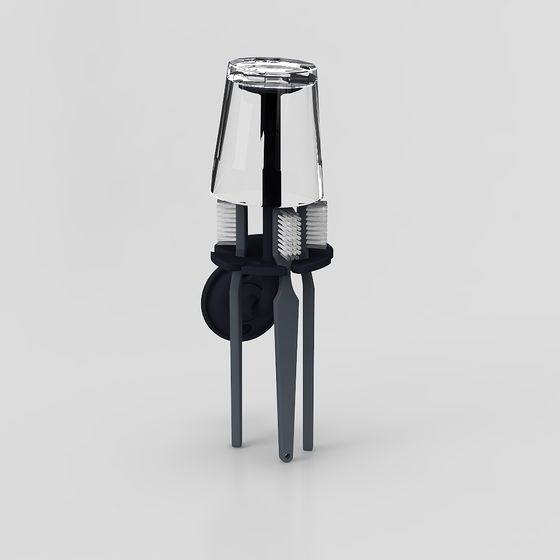 Modern Wall-Mounted Toothbrush Holder 3D model