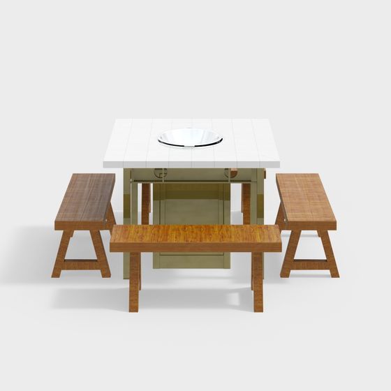 Urban Relaxation Dining Table 3D model
