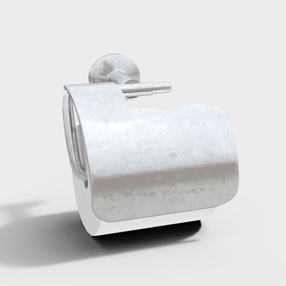 Low Poly Bathroom Tissue Holder 3D model