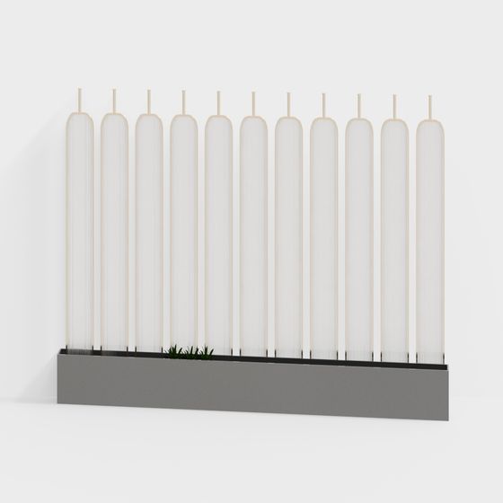 Minimalist Fence Wall 3D model for Creative Projects