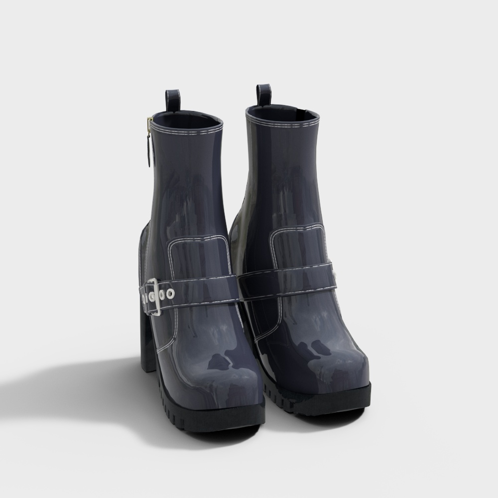 Stylish Low-Poly Rain Boot 3D model