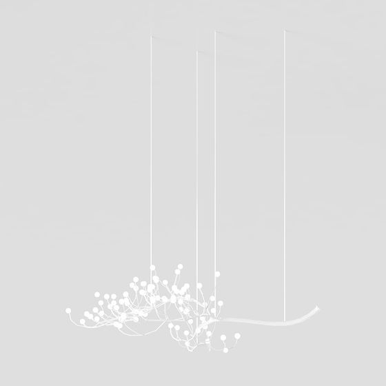 Suspended Floral Elegance 3D model