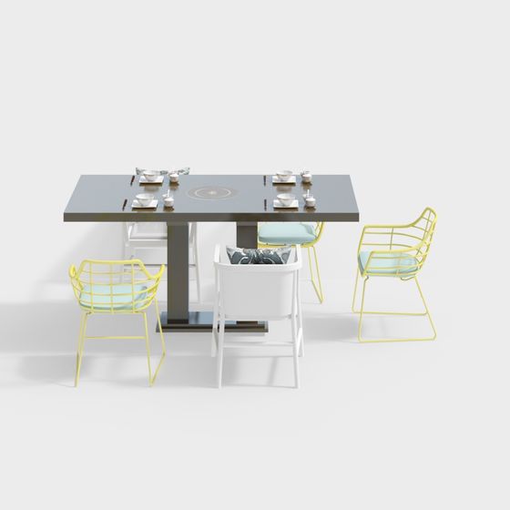 City Dining Table 3D model