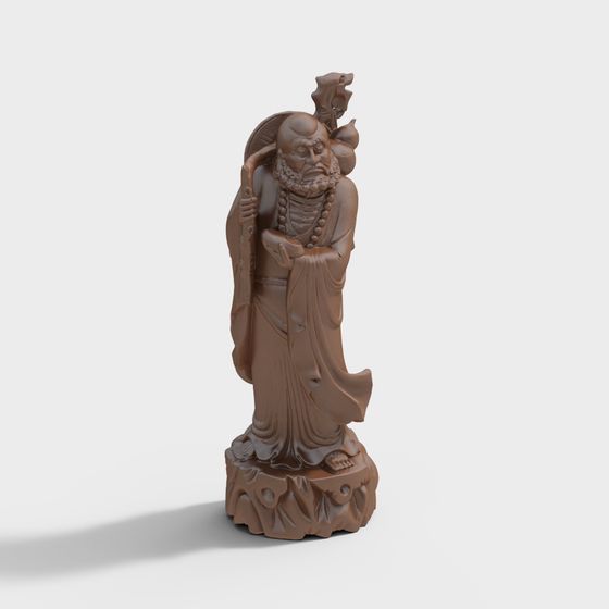 Ancient Sage Low-Poly 3D Model