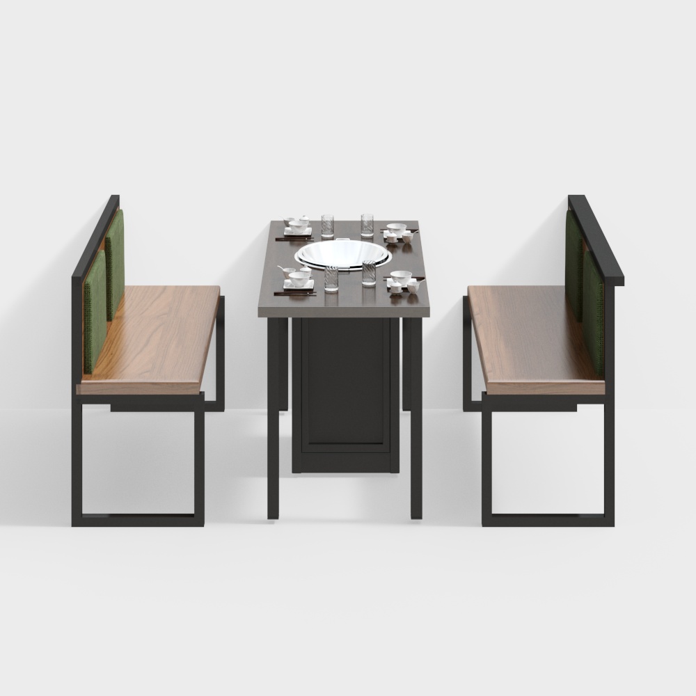 Современный комплект обеденного стола и стульев