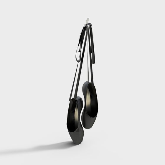 Elegant Ballet Shoes 3D model