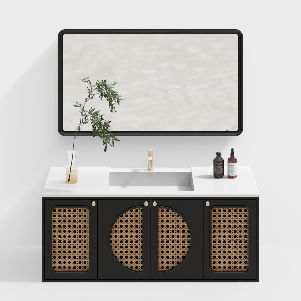 French retro bathroom cabinet