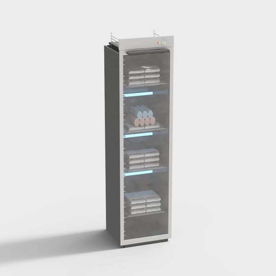 Stylish Towel Cabinet 3D model for Modern Interiors