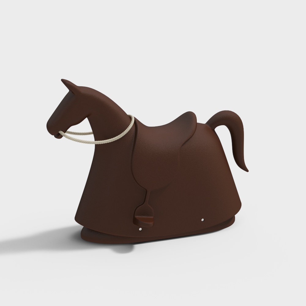 Modern children shake horses