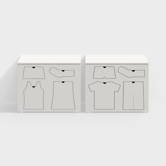 Minimalist Dresser 3D model for Stylish Interiors