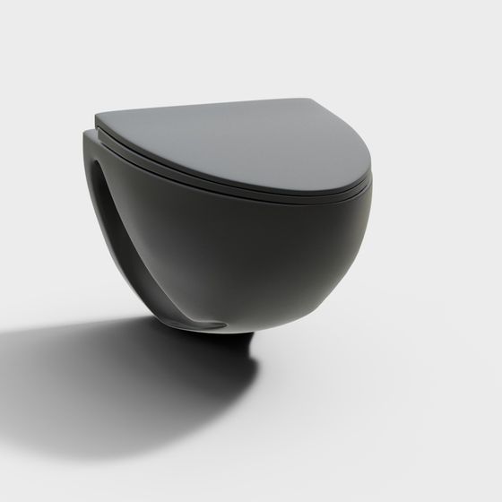 Sleek Wall-Hung Toilet 3D model
