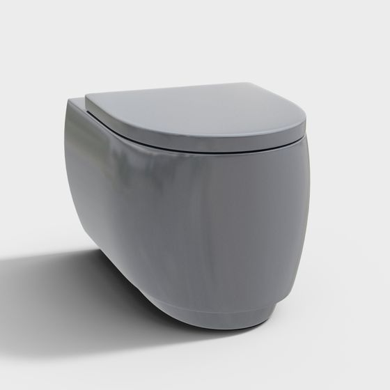 Futuristic Bathroom Toilet 3D model for Modern Interiors