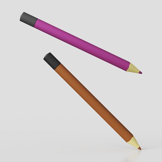 Vibrant Pencil 3D Model for Creative Design