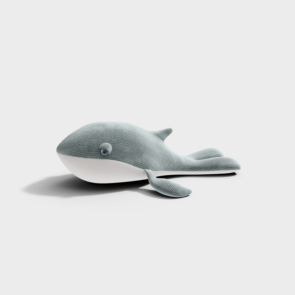Low Poly Blue Whale 3D model