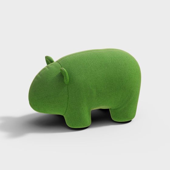 Hippo Cushion 3D model for Fun and Creative Spaces