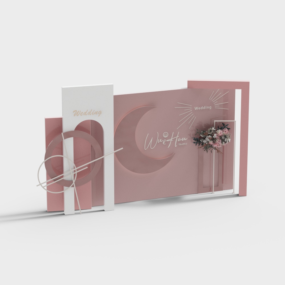 Modern Wedding Decoration Floral Art Background