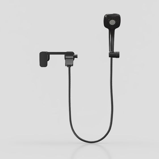Minimalist Black Shower Head 3D model
