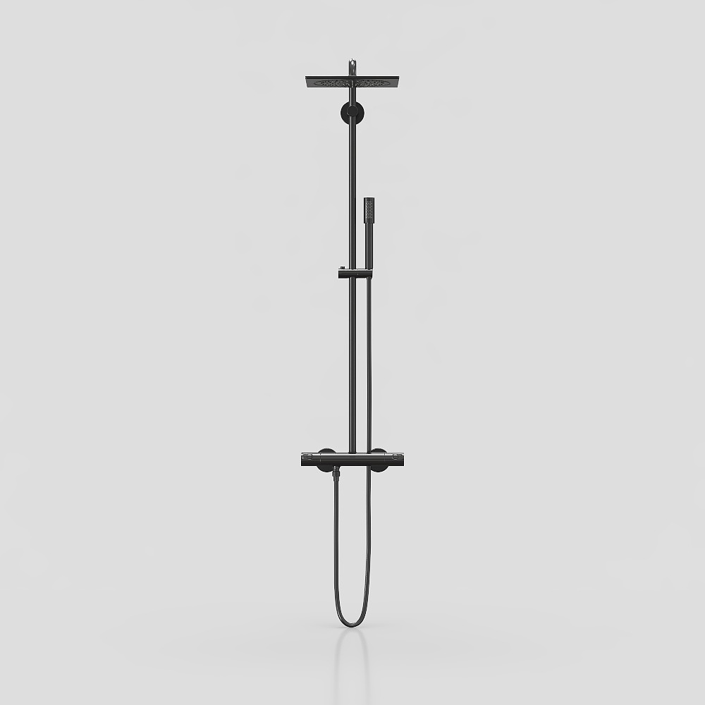 Elegant Low-Polygon Shower System 3D model