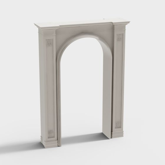 Stylish Arched Door Frame 3D Model for Creative Projects