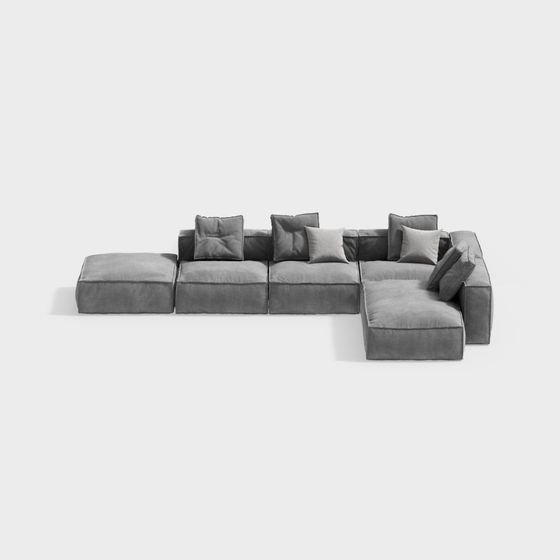 Modular Sofa 3D Model for Contemporary Living Spaces