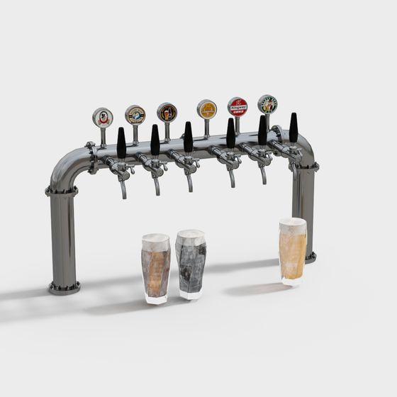 Craft Beer Tap Station 3D model