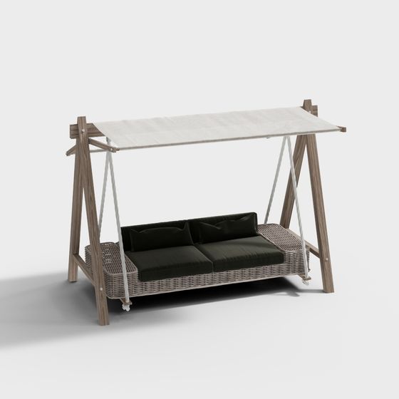 Columpio de ratán para exteriores