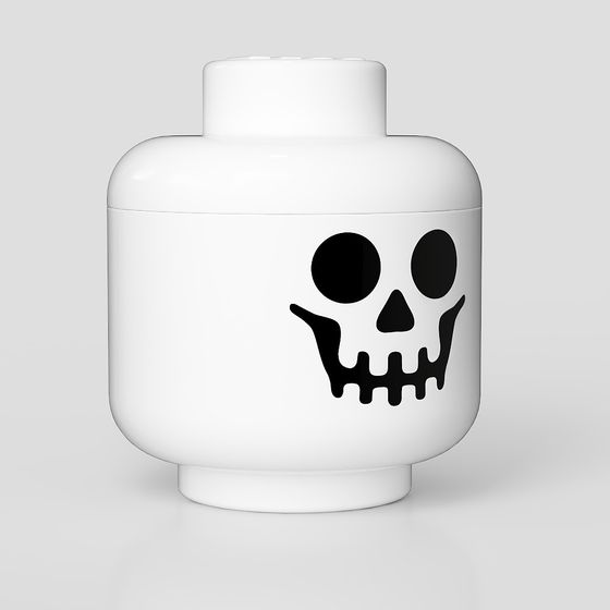 Skull Blockhead 3D Model for Halloween Projects