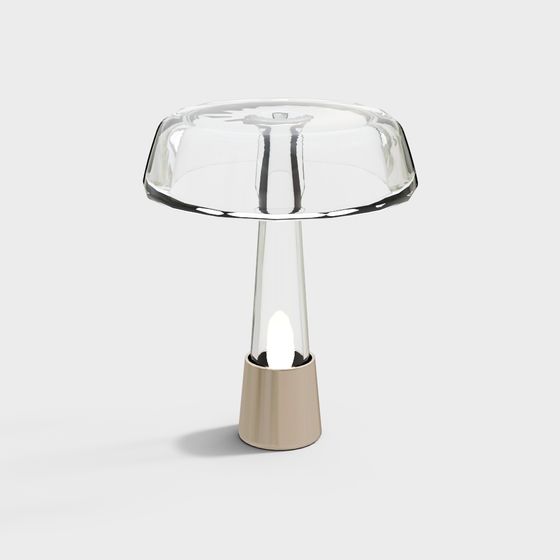 Elegant Mushroom-Inspired 3D Lamp Model