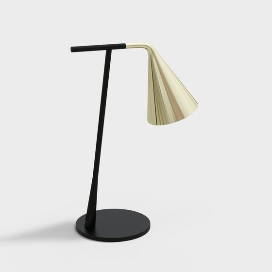 Stylish Low-Poly Table Lamp 3D model for Creative Spaces