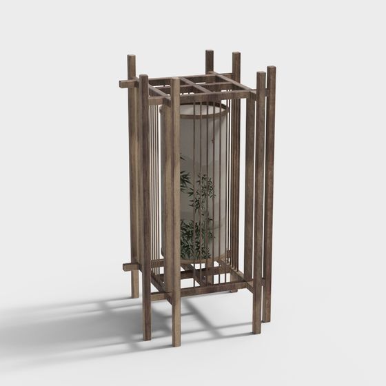 Bamboo Shadow Lantern 3D model