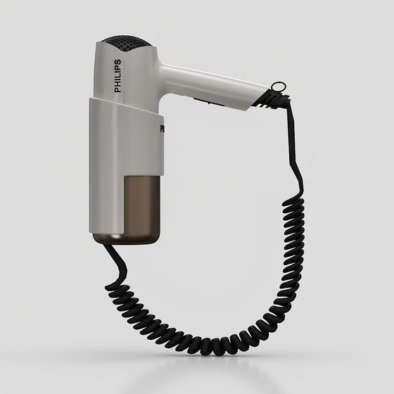 Modern Minimalist Philips Hair Dryer 3D model