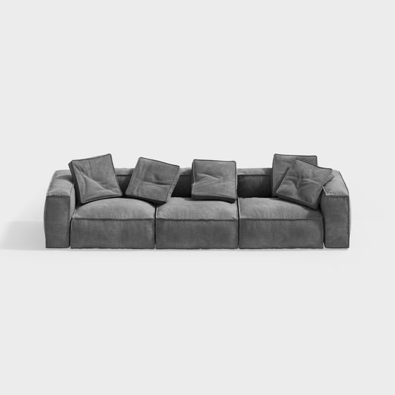 Modern Low-Poly Sofa 3D model
