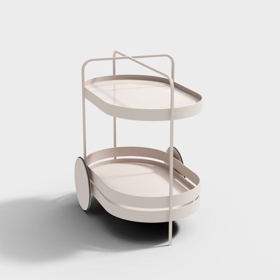 Streamlined Tea Cart 3D model
