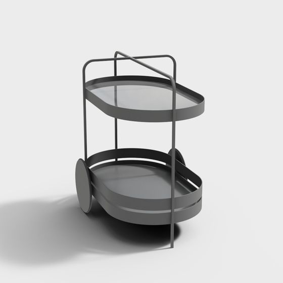 Elegant Double-Decker Cart 3D model