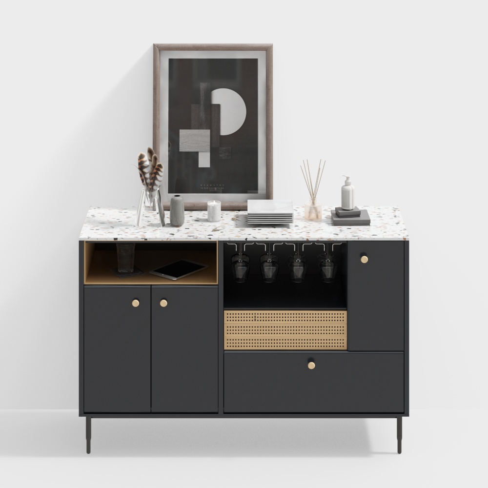 Tủ bên đơn giản cho phòng ngủ