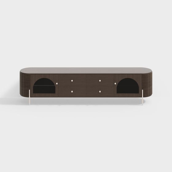Modern Low-Polygon TV Stand 3D model