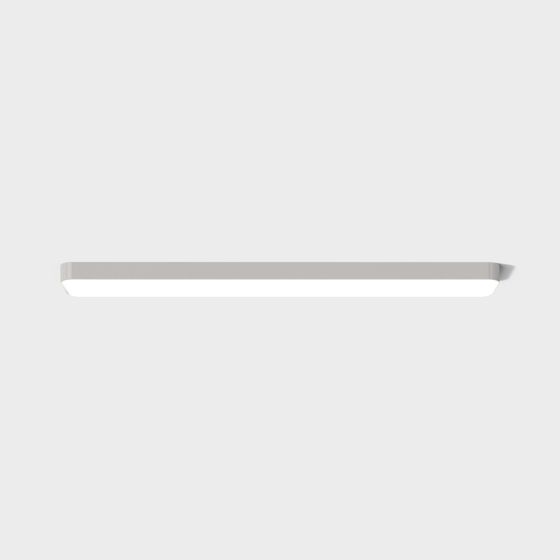 Modern Strip Chandelier 3D Model in Gray