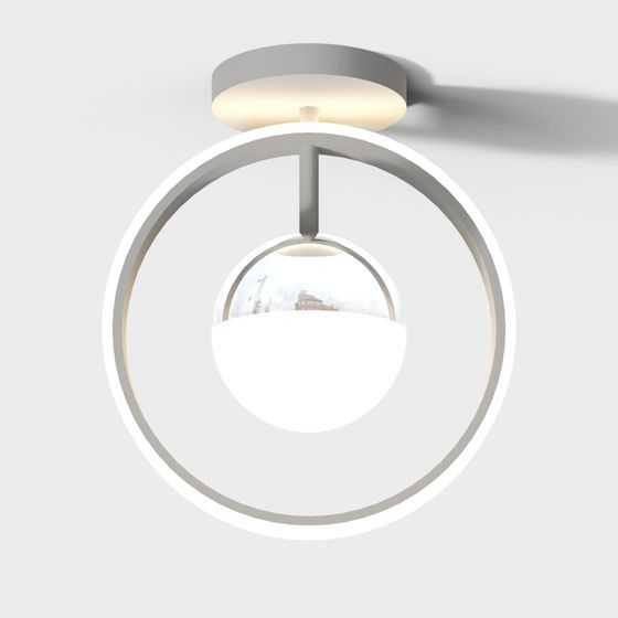 Stylish Low-Poly Ceiling Light 3D model