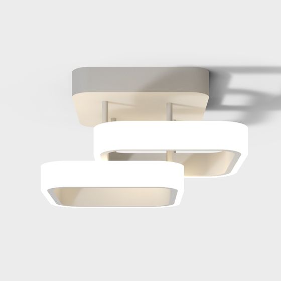 Stylish Low-Polygon Ceiling Light 3D model for Modern Spaces