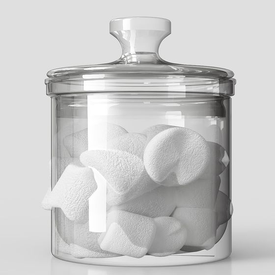 Stylish Glass Jar 3D Model for Creative Projects